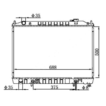 Радиатор NISSAN ELGRAND / AMBULANCE / TERRANO REGULUS VQ35DE 97-04 <b>SAT NS0011-E50</b>