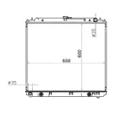 Радиатор NISSAN PATHFINDER / FRONTIER / XTERRA / NAVARA VQ40DE 04- <b>SAT NS0012</b>