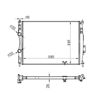Радиатор NISSAN QASHQAI 1,6 06- <b>SAT NS0013</b>