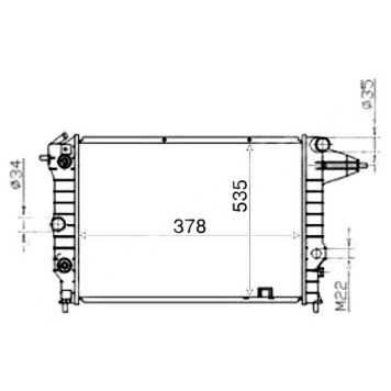 Радиатор OPEL VECTRA A / VAUXHALL CAVALIER 1.8 / 2.0G / 1.7D 88-95 <b>SAT OP0001-92</b>