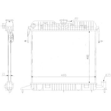 Радиатор OPEL OMEGA A 1.8 / 2.0 86-94 <b>SAT OP0002</b>