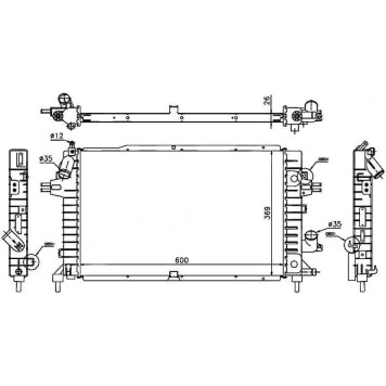 Радиатор OPEL ASTRA H 1.3TD / 1.7TD / 1.9TD 2004-2005 <b>SAT OP0006-04-D1</b>