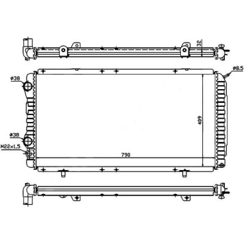 Радиатор FIAT DUCATO / PEUGEOT BOXER / CITROEN JUMPER / RELAY1.9TD / 2.0 / 2.0TD / 2.2 / 2.5TD / 2.8TD 94-06 <b>SAT PG0009-94</b>