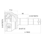 Шрус наружный PEUGEOT BOXER III 06- / CITROEN JUMPER III 06- / FIAT DUCATO III 06- <b>SAT PG-03</b>