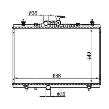 Радиатор RENAULT KOLEOS 2008- <b>SAT RN0005</b>