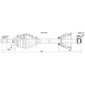 Привод в сборе перед. лев. LADA LARGUS 12- <b>SAT RN-5-9016</b>