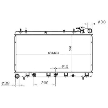 Радиатор SUBARU FORESTER 97-02 / IMPREZA 93-99 <b>SAT SB0001</b>