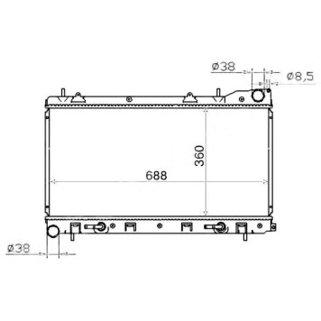 Радиатор SUBARU FORESTER / IMPREZA 02-07 турбо <b>SAT SB0004-SG5-2R</b>