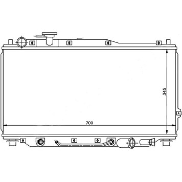 Радиатор KIA SPECTRA / SEPHIA / SHUMA / MENTOR 1.5 / 1.6 96- (трубчатый) <b>SAT SG-KI0001</b>
