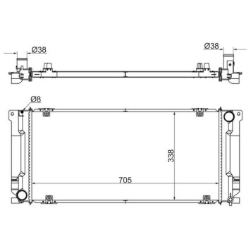 Радиатор GAZELLE NEXT (ЕВРО-4) 12- 2.8CUMMINS <b>SAT SG-GZ0001</b>