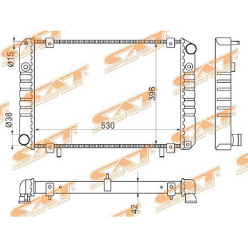 Радиатор GAZELLE 3302 99- <b>SAT SG-GZ0002</b>