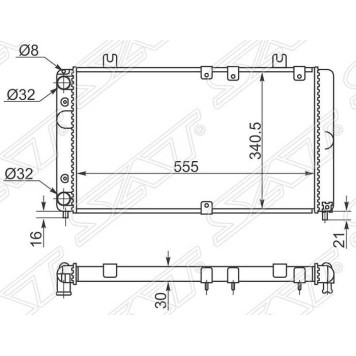 Радиатор LADA KALINA 04- <b>SAT SG-LD0003</b>