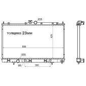 Радиатор MITSUBISHI OUTLANDER / AIRTREK 4G63T / 4G93 / 4G94 01-06 <b>SAT SG-MC00088</b>