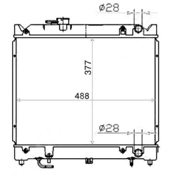 Радиатор SUZUKI ESCUDO / VITARA TA01R / W 1.6 88-97 3D <b>SAT SK0001</b>