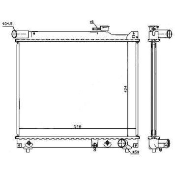 Радиатор SUZUKI ESCUDO / GRAND VITARA 2.0 TD 94-05 <b>SAT SK0001-D</b>