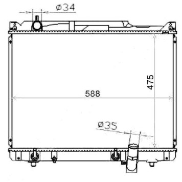 Радиатор SUZUKI ESCUDO / GRAND VITARA XL-7 2.7 03-05 <b>SAT SK0004</b>