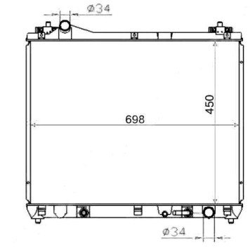 Радиатор SUZUKI ESCUDO / GRAND VITARA 05- V6 2.7L <b>SAT SK0006-H27A-2R</b>