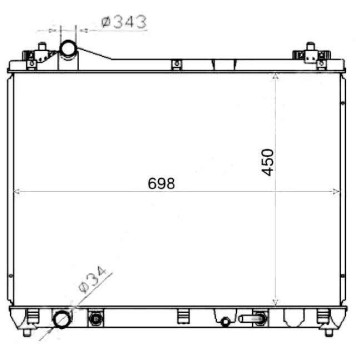 Радиатор SUZUKI ESCUDO / GRAND VITARA / CHEVROLET TRACKER 2.0 / 2.4 05- <b>SAT SK0006-J20A-2R</b>