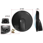 Зеркало нижнего вида NISSAN CONDOR, круглое (d180mm) <b>SAT SL-630</b>