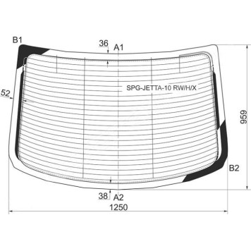Стекло заднее с обогревом VOLKSWAGEN JETTA 4D SEDAN 2010- <b>SAT SPG-JETTA-10 RW/H/X</b>