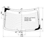 Стекло заднее с обогревом KIA RIO 4D SED (Россия) 2011- <b>SAT SPG-RIO-11-4D RW/H/X</b>