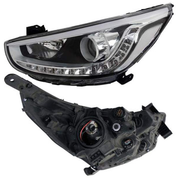 Фара HYUNDAI SOLARIS 12-14 лев. диодная, под корректор <b>SAT ST-221-11S2L</b>