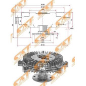 Вискомуфта HYUNDAI GALLOPER / TERRACAN 00- <b>SAT ST-25237-42200</b>