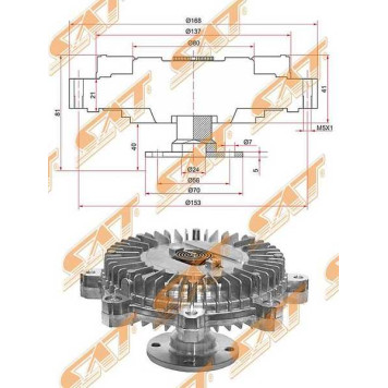 Вискомуфта HYUNDAI GALLOPER / TERRACAN 00- <b>SAT ST-25237-42200</b>