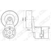 Натяжитель приводного ремня HYUNDAI SANTA FE 2,7 05- <b>SAT ST-25281-3E000</b>