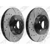 Комплект дисков тормозных передний перфорированные TOYOTA Ardeo / Opa / Premio / Allion / Corona ZZV50 / #ZT24 <b>SAT ST-43512-32300PF</b>