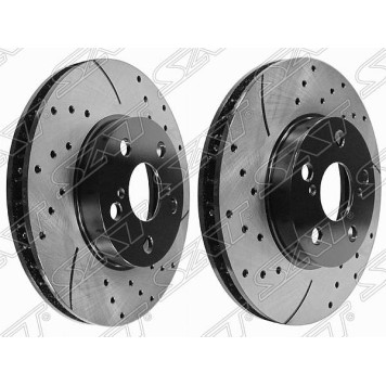 Комплект дисков тормозных передний перфорированные TOYOTA Ardeo / Opa / Premio / Allion / Corona ZZV50 / #ZT24 <b>SAT ST-43512-32300PF</b>
