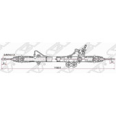 Рейка рулевая NISSAN NAVARA 05- (левый руль) <b>SAT ST-49200-EA015</b>