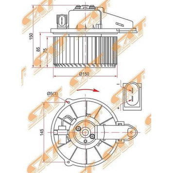 Мотор отопителя салона AUDI A6 97-04 <b>SAT ST-4B1820021B</b>