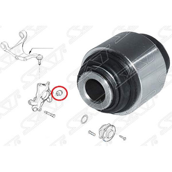 Сайлентблок задней цапфы (плавающий) HYUNDAI SANTA FE (CM) 2006-2012 <b>SAT ST-55130-4D000</b>