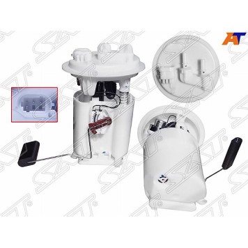 Топливный насос (в сборе) RENAULT LOGAN / DUSTER / SANDERO 1.4 / 1.6 04- K7M / K4M (два штуцера) <b>SAT ST-6001547604</b>