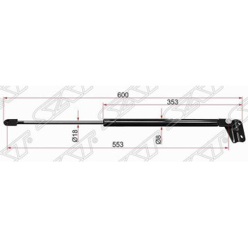 Амортизатор задней двери HONDA CR-V RD5 01-06 <b>SAT ST-74825-S9A-003</b>