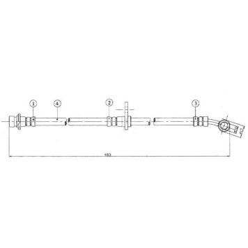 Шланг тормозной передний (Таиланд) HONDA ACCORD 02- лев. <b>SAT ST-01465-SDA-A01</b>