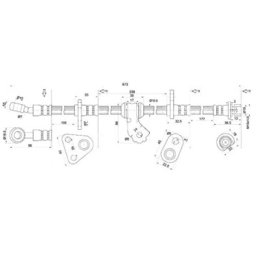 Шланг тормозной передний (Таиланд) HONDA CIVIC / INTEGRA / DOMANI 91- лев. <b>SAT ST-01465-SR3-020</b>