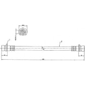 Шланг тормозной задний (Таиланд) HONDA CAPA / CIVIC / CR-V / INTEGRA / LOGO / PARTNER 98- лев.=прав. <b>SAT ST-01466-S07-000</b>