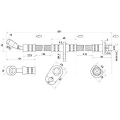 Шланг тормозной задний (Таиланд) HONDA CIVIC / INTEGRA / ISUZU JEMENI 94-01 лев.=прав. <b>SAT ST-01466-SR3-903</b>