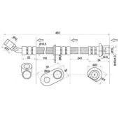 Шланг тормозной задний (Таиланд) HONDA ACCORD 02- лев. <b>SAT ST-01468-SEA-E00</b>