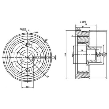 Шкив коленвала TOYOTA DYNA / HIACE / SURF / LAND CRUISER PRADO 1 / 2KDFTV 00-09 <b>SAT ST-13408-30010</b>