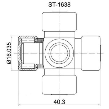 Крестовина рулевая <b>SAT ST-1638</b>
