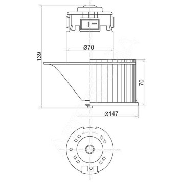 Мотор отопителя салона NISSAN X-TRAIL T30 00-07 (RHD) <b>SAT ST-27225-8H300</b>