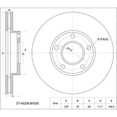 Диск тормозной передний NISSAN X-Trail QR20DE T30, 2WD / 4WD 00- <b>SAT ST-40206-8H300</b>
