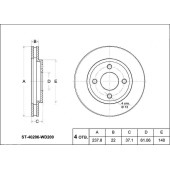 Диск тормозной передний NISSAN AD VFY11 (VAN) QG13DE / QG15DE / QG18DE <b>SAT ST-40206-WD200</b>