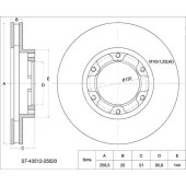 Диск тормозной передний TOYOTA Dyna 150 / ToyoAce LY / YY2## 95-01 <b>SAT ST-43512-25020</b>