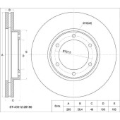 Диск тормозной передний TOYOTA HiAce / Regius 4WD KCH46 / 47 96-02 <b>SAT ST-43512-26180</b>