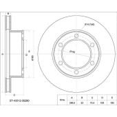 Диск тормозной передний TOYOTA Surf / Prado 18# / 9#, Norm body (без расширит) D=300 мм <b>SAT ST-43512-35280</b>