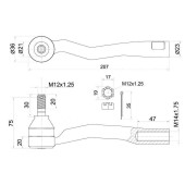 Наконечник рулевой TOYOTA AVENSIS 00- прав. <b>SAT ST-45046-29365</b>